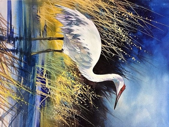 #249 BOB THE SANDHILL CRANE Mark Polomchak/Court Gallery